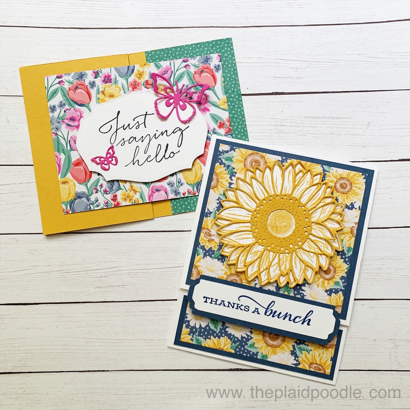 Two Fun Fold Cards Full of Flowers