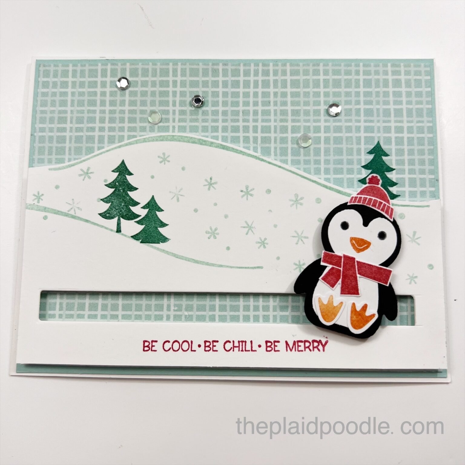 Make a Penguin Place Penny Slider Card | The Plaid Poodle Papercrafting ...